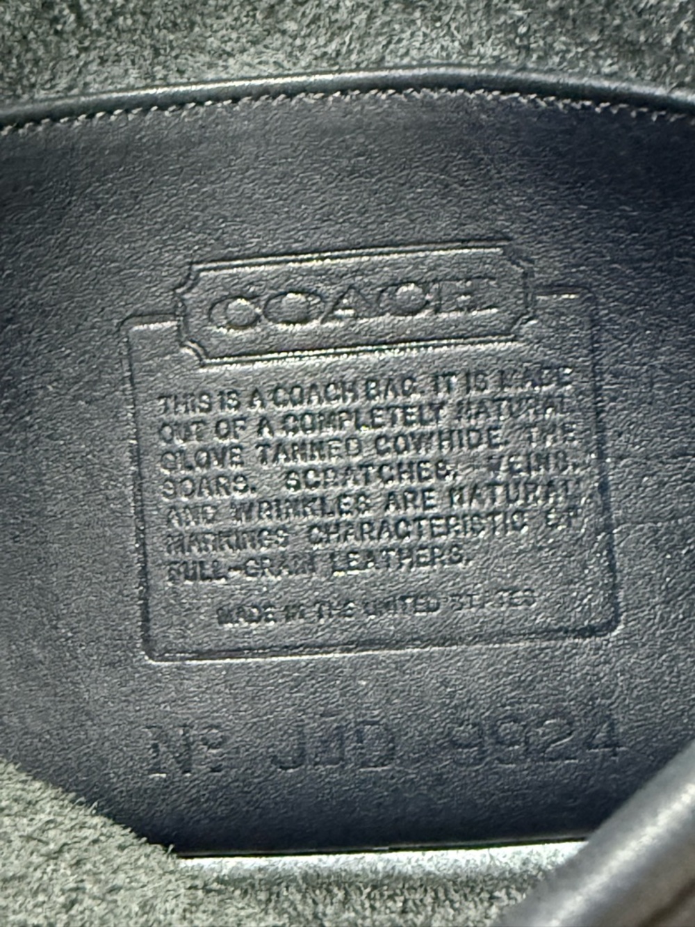 Coach 9924 Casino Navy Blue  Leather Top-Handle Crossbody Bag small - Picture 5 of 10